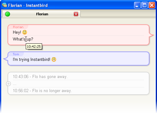 Schermata di Instantbird